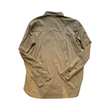Haglöfs Salo shirt skjorta för herr i beige färg, fotograferad bakifrån mot en vit bakgrund.