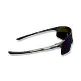Oakley Evzero Blades solglasögon för dam i PRIZM Sapphire, sedda snett bakifrån mot en vit bakgrund.
