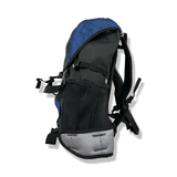 Blå och svart ryggsäck Blackburn HydraPak för unisex, fotograferad från sidan mot en vit bakgrund.