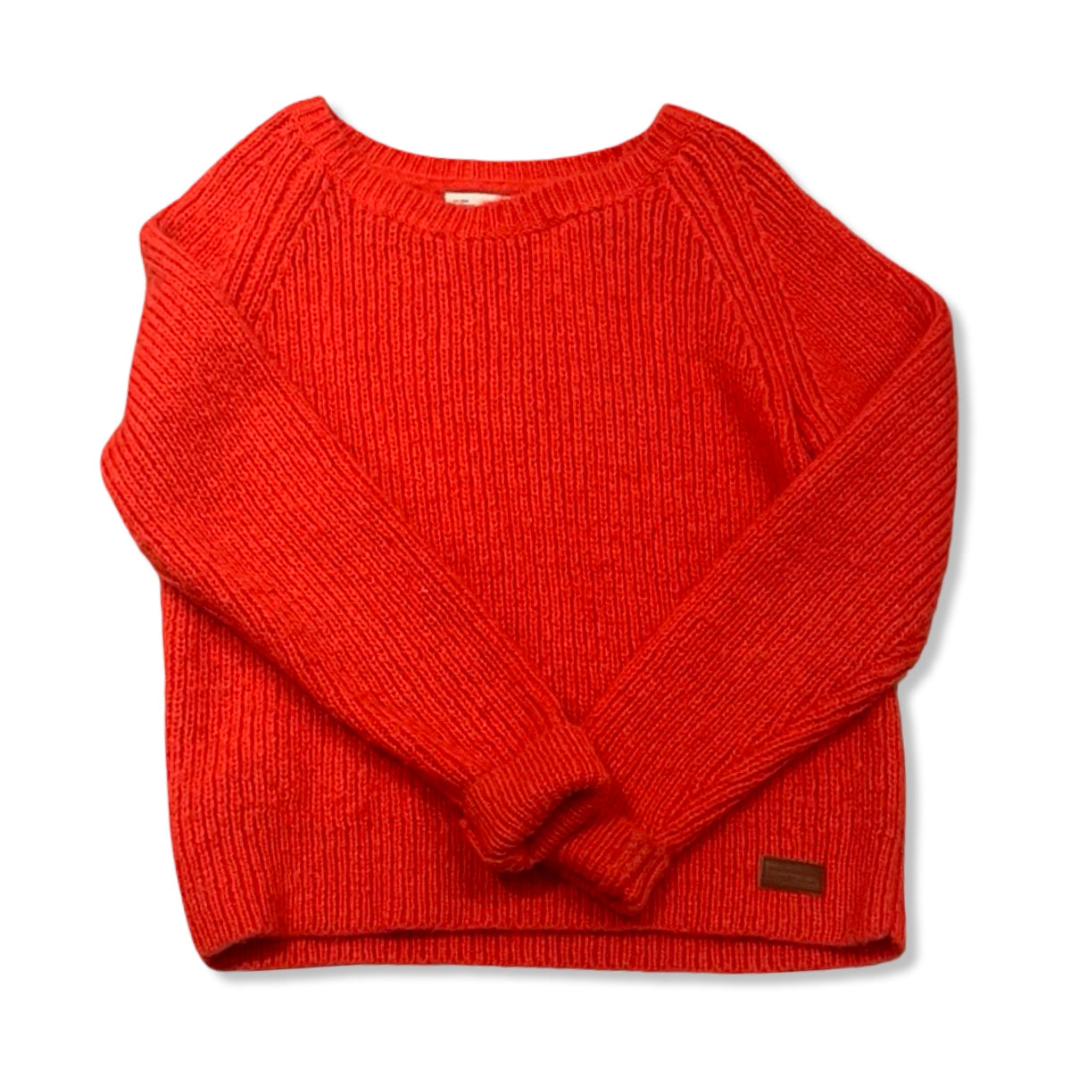 Rosa sweatshirt från Peak Performance för dam i stickat material, fotograferad framifrån mot en vit bakgrund.