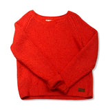 Rosa sweatshirt från Peak Performance för dam i stickat material, fotograferad framifrån mot en vit bakgrund.