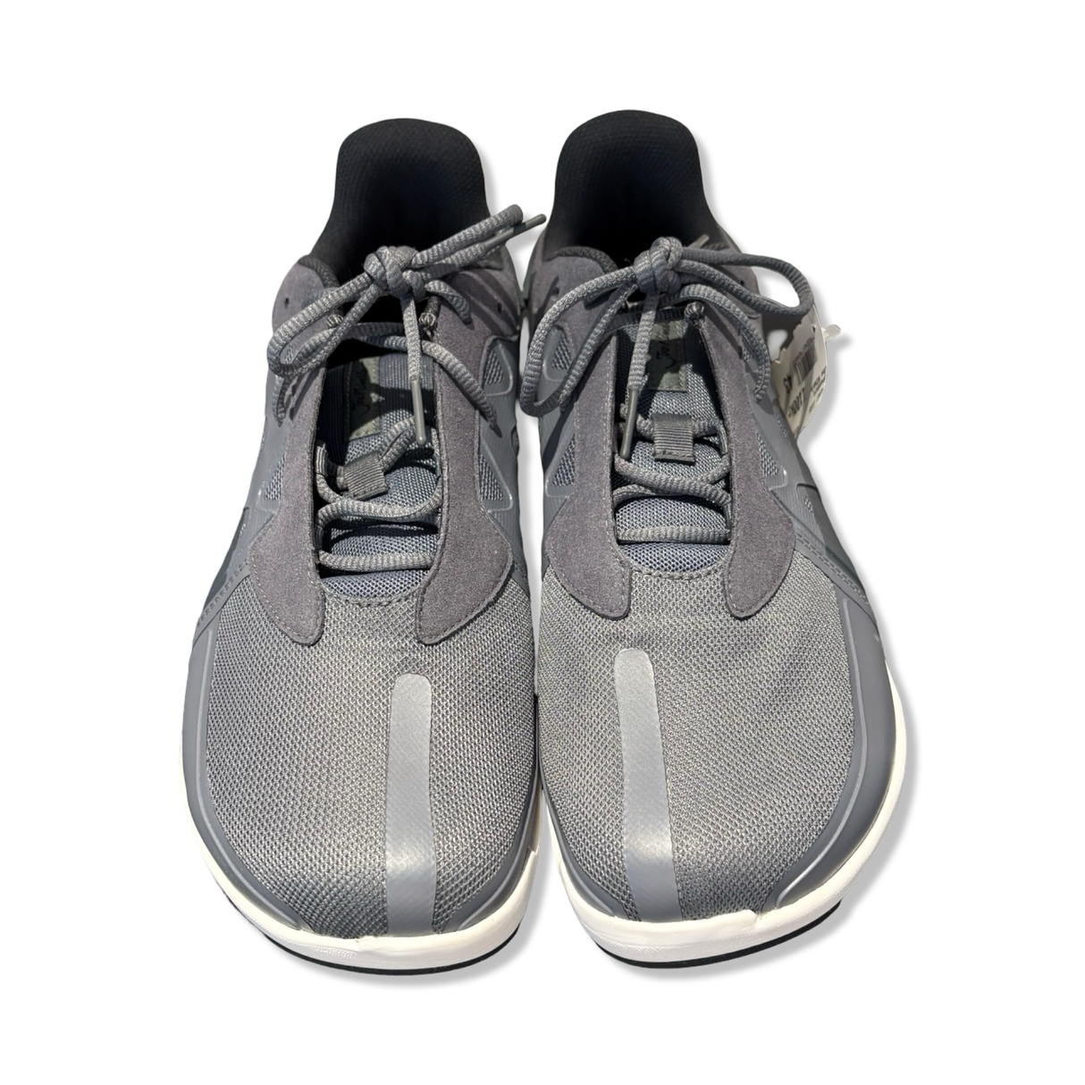Grå Joe Nimble sneakers för herr i mesh-material, fotograferade framifrån mot en vit bakgrund.