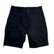 Svarta Houdini Go Shorts funktionsshorts för dam, fotograferade framifrån mot en vit bakgrund.