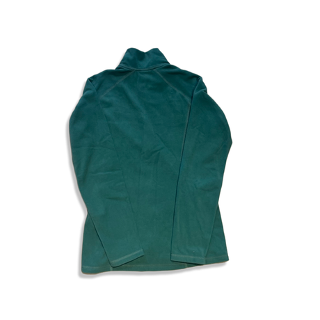 Grön Haglöfs Astro jacket fleecetröja för barn, sedd bakifrån mot en vit bakgrund.